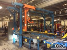 CMP 9-659 stacker with vacuum lifting fixture, sn WHDL0599, frame is 14 feet wide X 5 feet deep,