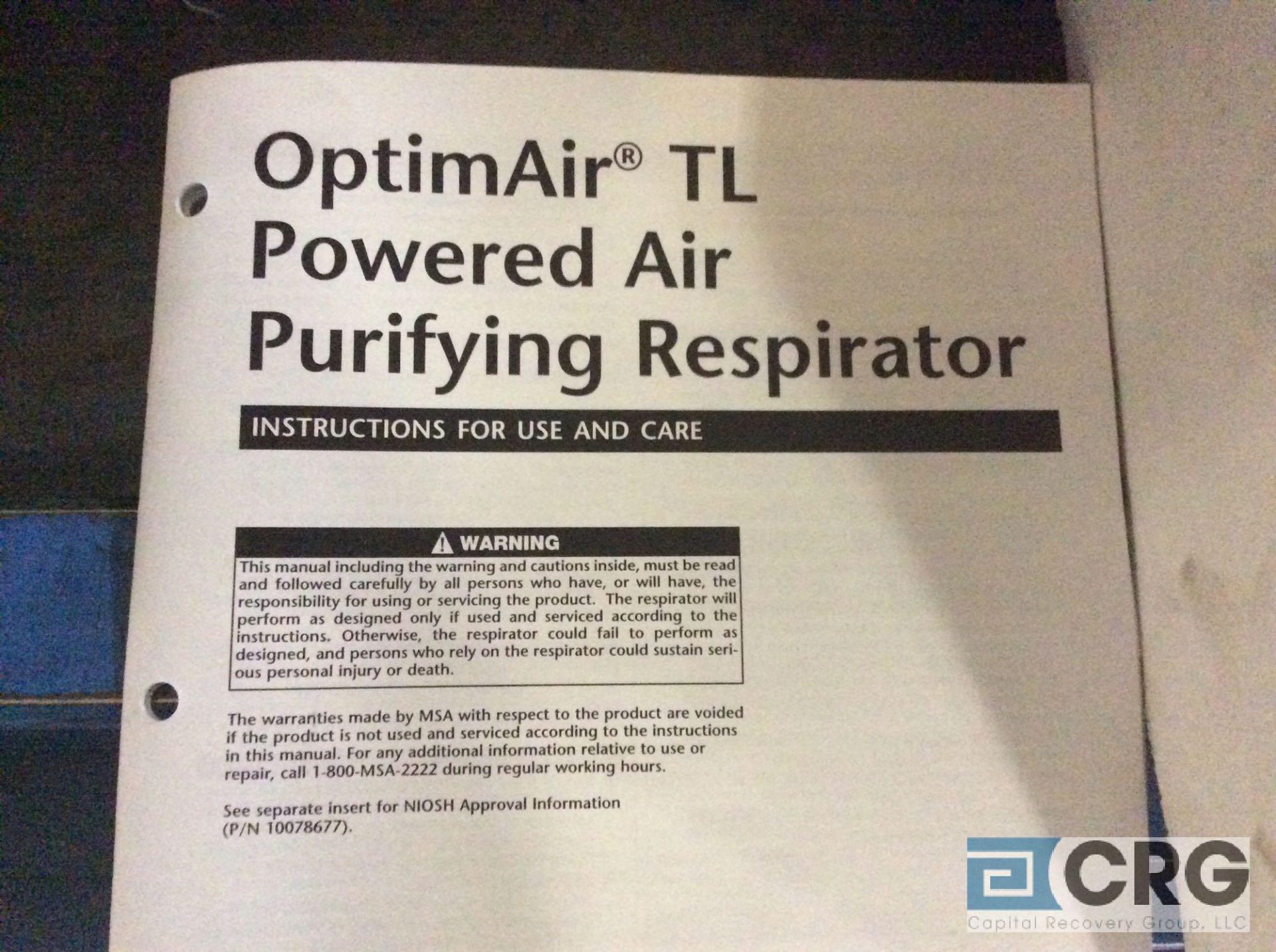 MSA OptimAir TL powered air purifying respirator - Image 2 of 2