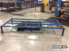 2 X 3 hydraulic scissor lift table with push button control, 1000 lb capacity (4 X 10 rack is welded