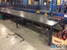 4 X 16 foot heavy duty steel table (LOCATED IN ROLL FORM AREA)