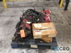 Lot of (4) Knight pneumatic hoists and parts