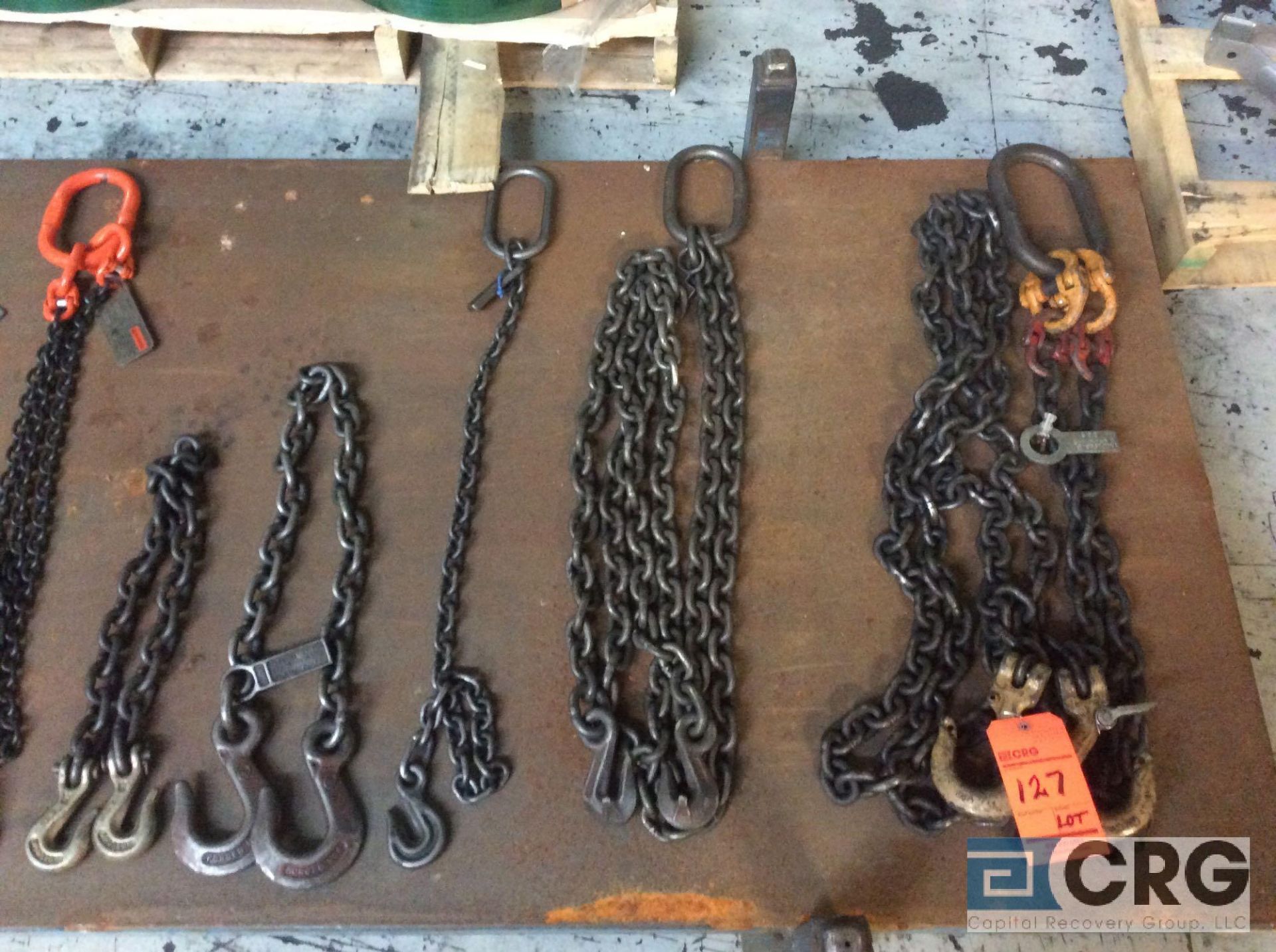 Lot of asst lifting chains, hooks, clevises, etc - Image 2 of 3