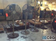 Lot of (4) 30 inch diameter pedestal shop fans