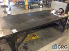 4 X 8 foot heavy duty steel table (LOCATED IN ROLL FORM AREA)