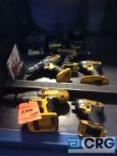 Lot of DeWalt cordless hand tools including (5) asst drills with chargers