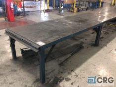 4 X 8 foot heavy duty steel table (LOCATED IN ROLL FORM AREA)