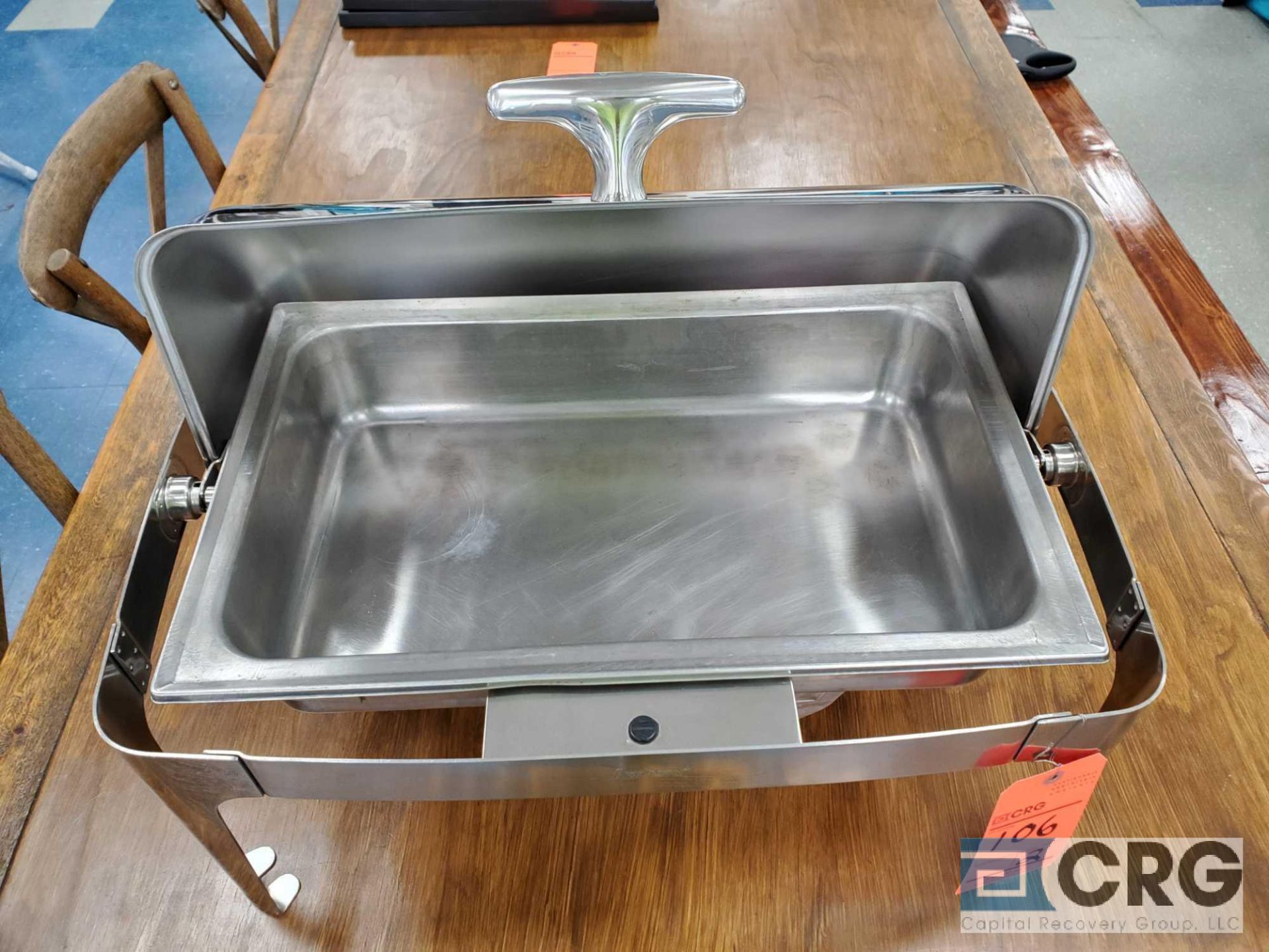 Lot of (2) 8 qt stainless rolltop chafer with 4 in. deep pan, 12 x 20 - Image 2 of 2