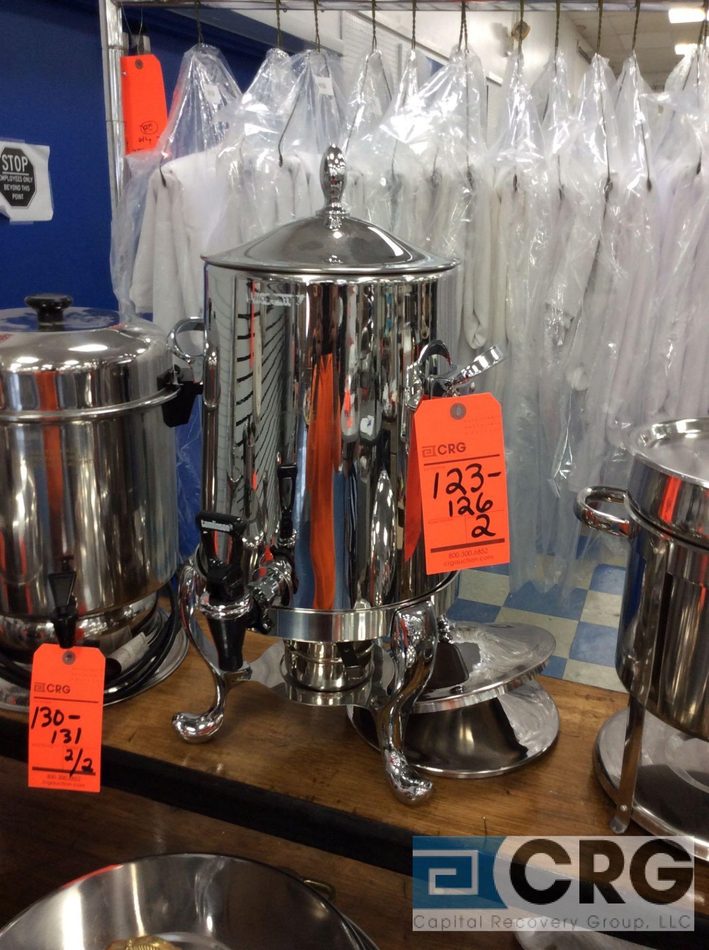 Lot of (2) assorted 50 cup stainless samovars - Image 3 of 3