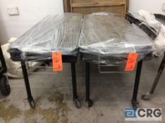 Lot of (2) portable 5’ charcoal grills and rotisserie accessories (Repair room)