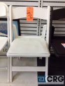 Lot of (50) white resin padded folding chair