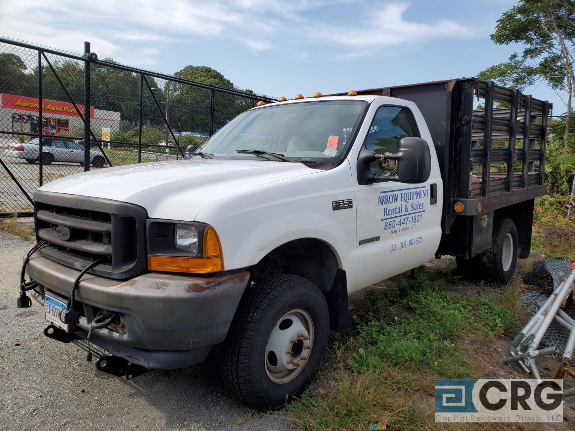 2001 Ford F-350 super duty 9 ft rack body truck, 4 x 4, 7.3L diesel, GVWR 12500#, 181,273 miles - Image 2 of 6