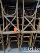 Lot of (40) rustic (X) cross back chairs