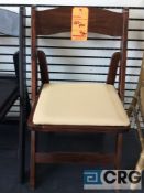 Lot of (20) fruitwood padded wood folding chairs