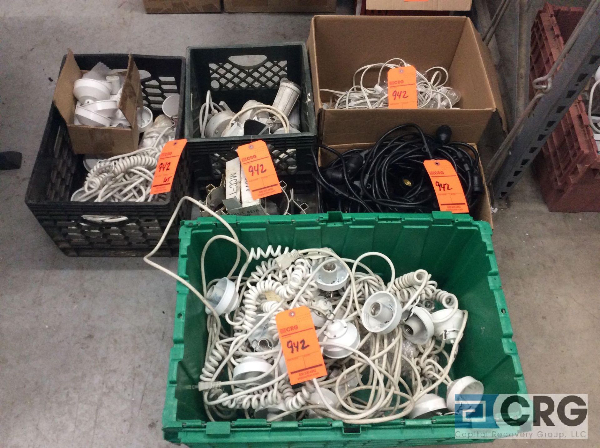 Lot of asst string lights, asst parts, and clamping