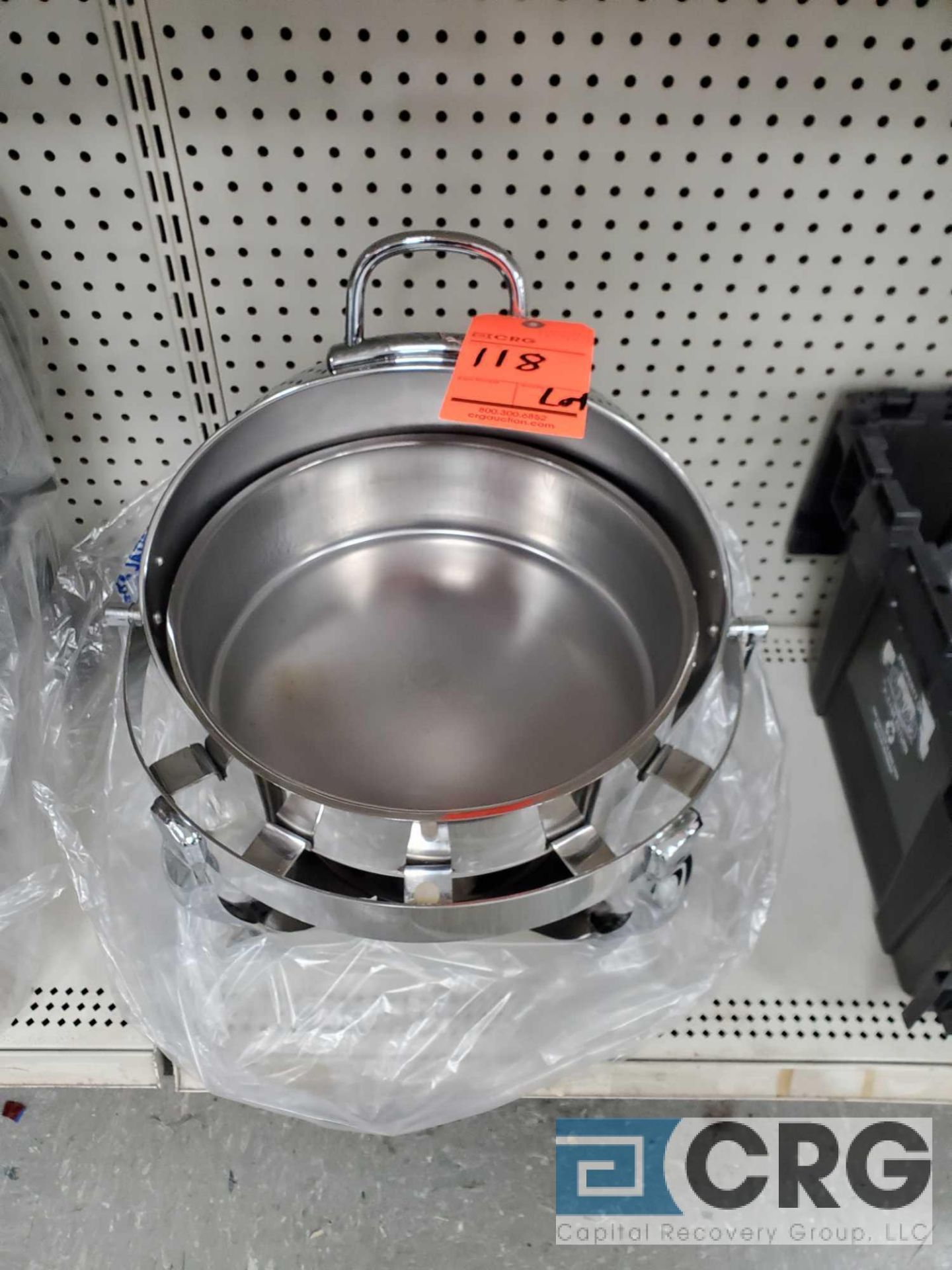 Lot of (2) 6 Qt round stainless chafing dish, 14 in. diameter - Image 4 of 4