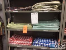 Lot of (1000 +/-) asst napkins including (275) moss green, (117) red checker, (121) hunter green, (