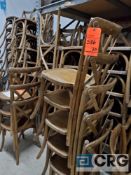 Lot of (30) rustic (X) cross back chairs