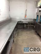 Hobart dishwasher m/n CRS110A with L shaped drainboard with rinse station and built -in sink