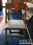 Lot of (40) natural wood padded folding chairs