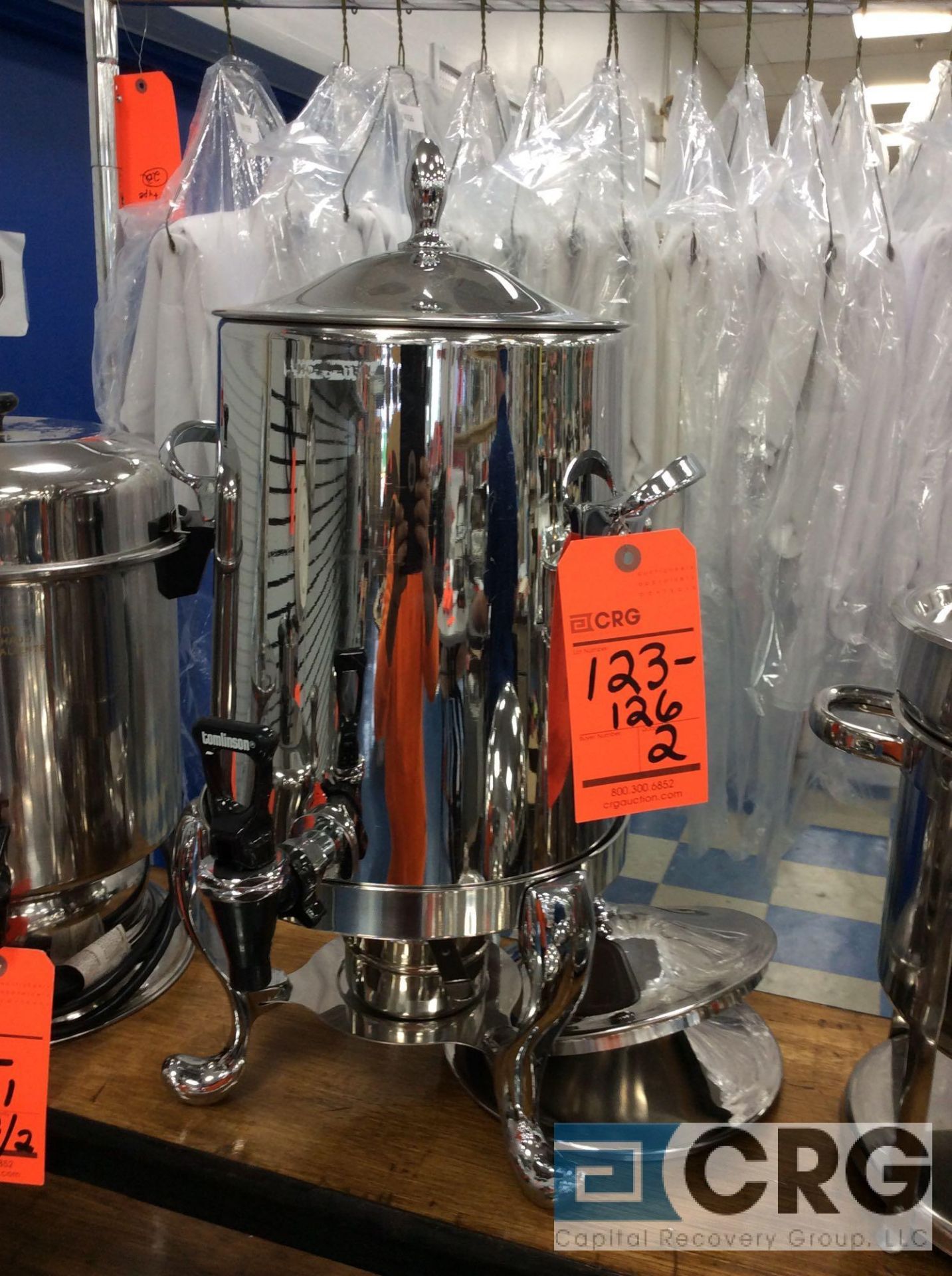 Lot of (2) assorted 50 cup stainless samovars - Image 4 of 4