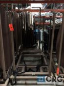 Lot of (7) Midas portable folding table storage racks (LATE PICKUP AFTER TABLES ARE REMOVED)