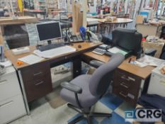 Lot of (6) metal desks (NO CONTENTS)