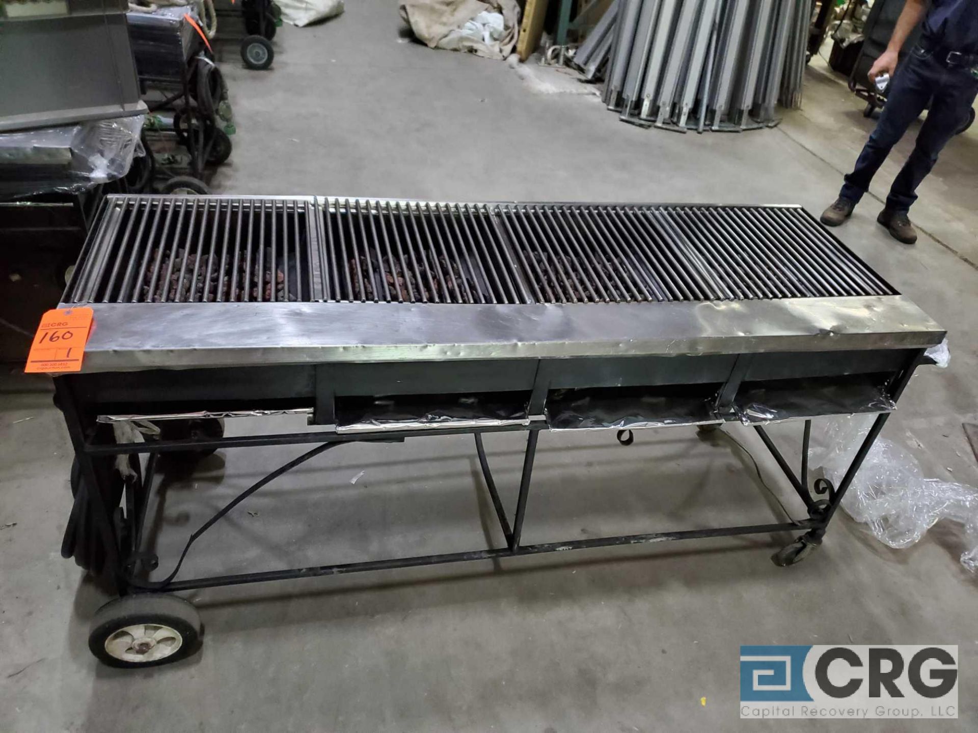 72 in. long x 24 in. deep portable propane grill - Image 4 of 6