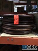 Lot consists of (11) 30 in. round wood table top