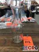 Lot of (120) 1 liter glass carafe with (8) racks, add'l $5 fee per rack