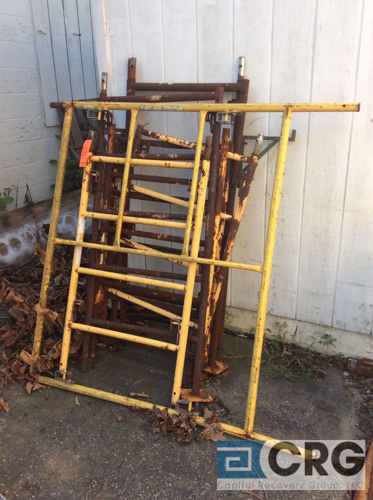 Lot of Bil-Jax scaffolding including (17) 5 X 5 feet frames, (30) braces, 5 foot and 7 foot pairs of - Image 2 of 2