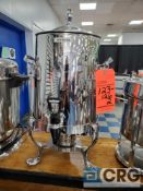 Lot of (2) assorted 50 cup stainless samovars