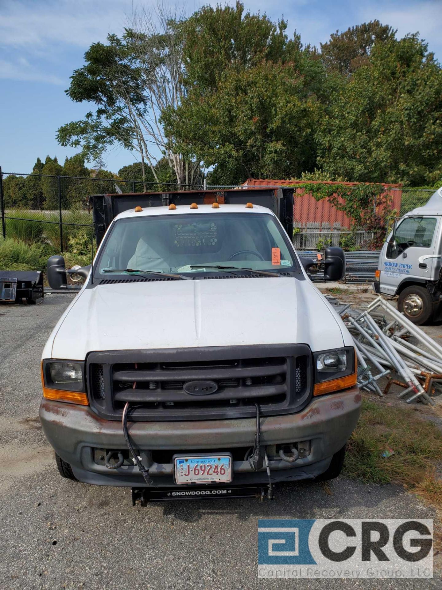 2001 Ford F-350 super duty 9 ft rack body truck, 4 x 4, 7.3L diesel, GVWR 12500#, 181,273 miles