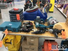Lot asst electrical tools including drills, skilsaw, router, jig saw, etc