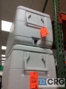 Lot of (2) large white coolers
