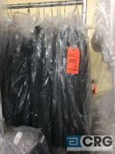 Lot of asst BLACK skirting including (13) 13 foot table skirts, (6) 13 foot X 15 inch skirts, (11) 9