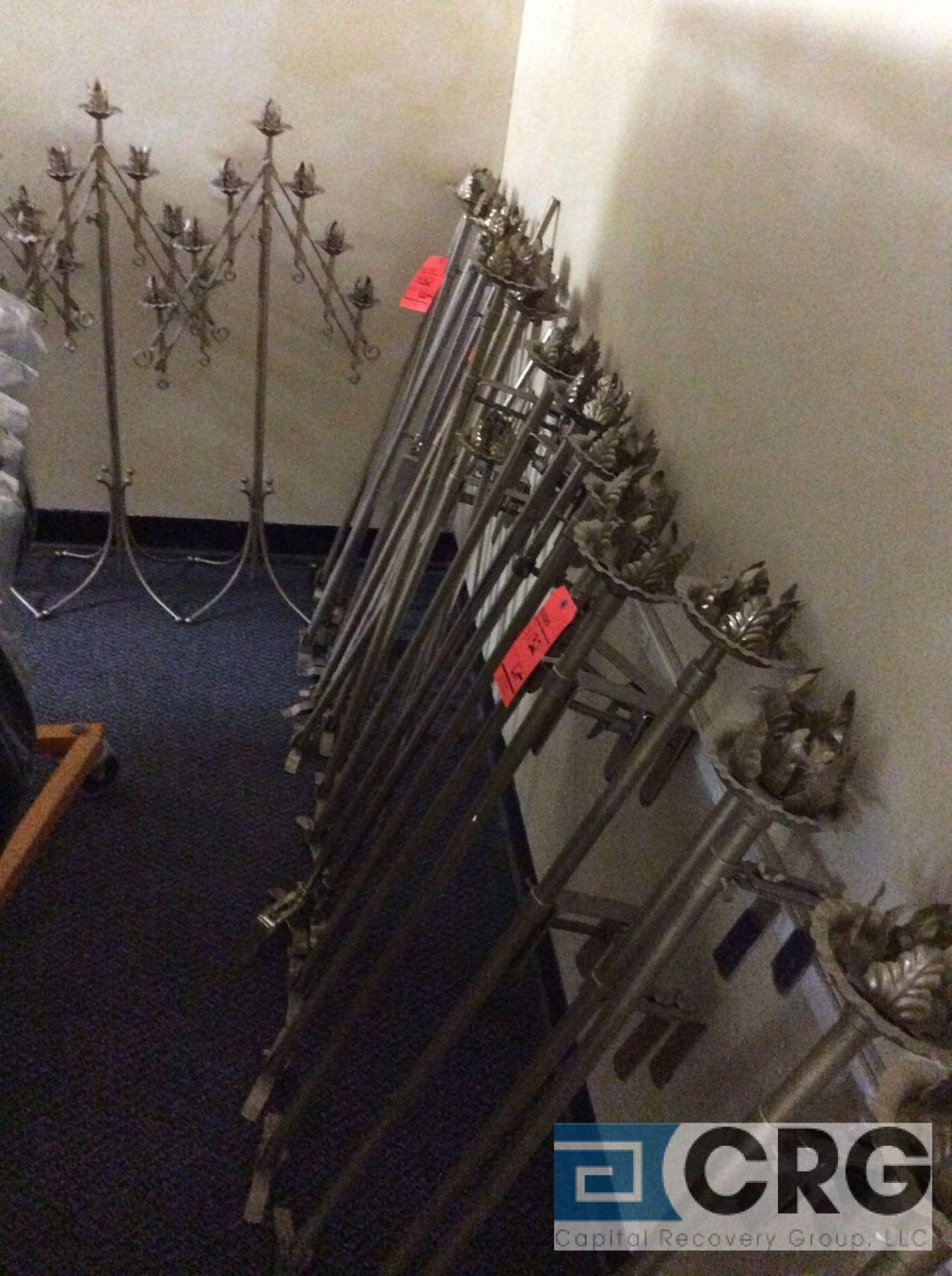 Lot of assorted brass candelabras, PEWS - Image 2 of 6