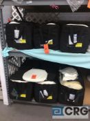 Lot of (150) chair cushions with IVORY covers and storage bags