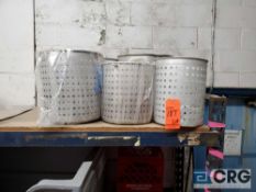 Lot of (6) assorted strainers 40 Qt to 80 Qt