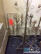 Lot of assorted brass candelabras with parts