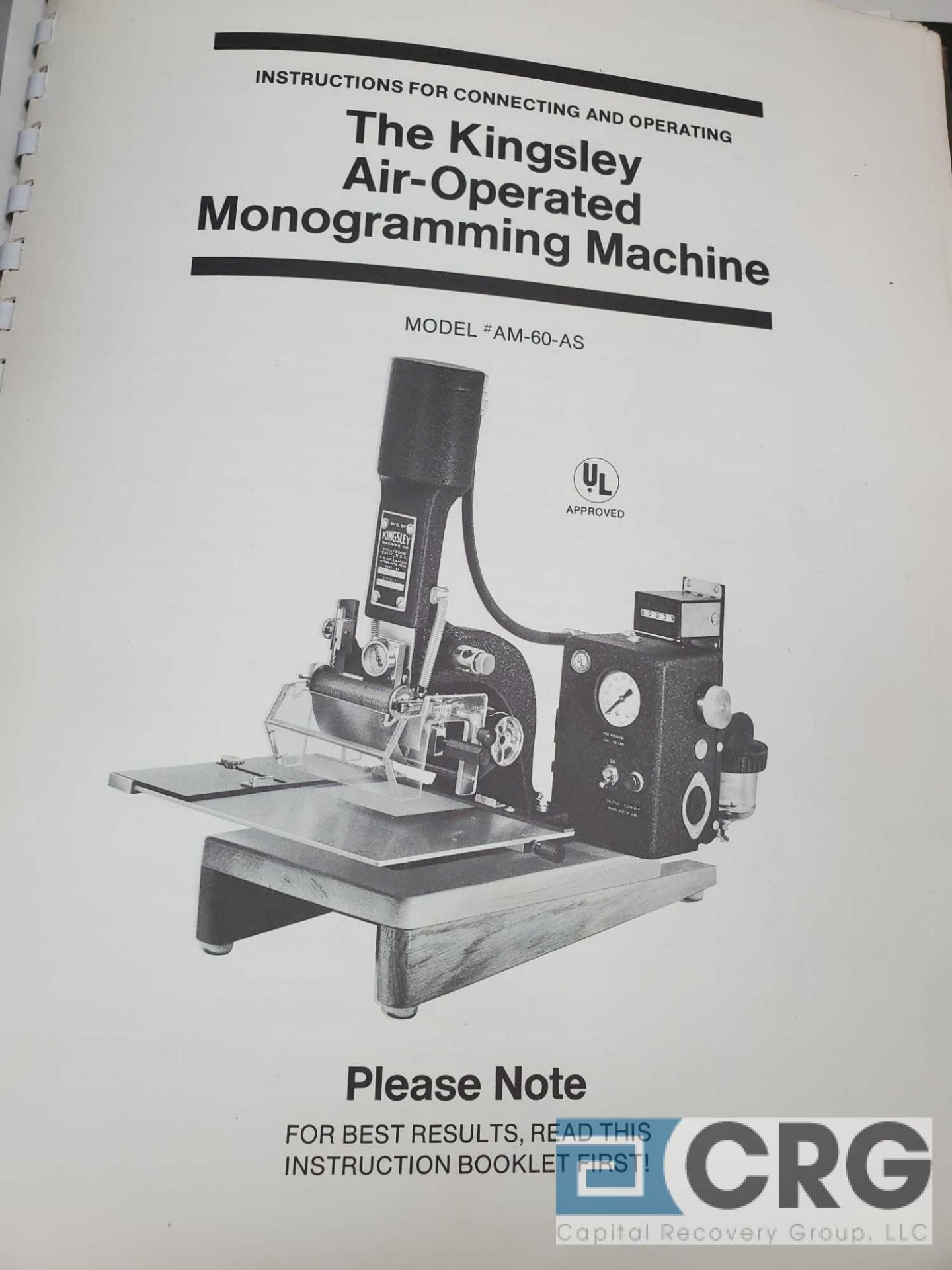 Kingsley AIR2000 air operated stamping / monogramming machine withassorted stamp sets - Image 3 of 4