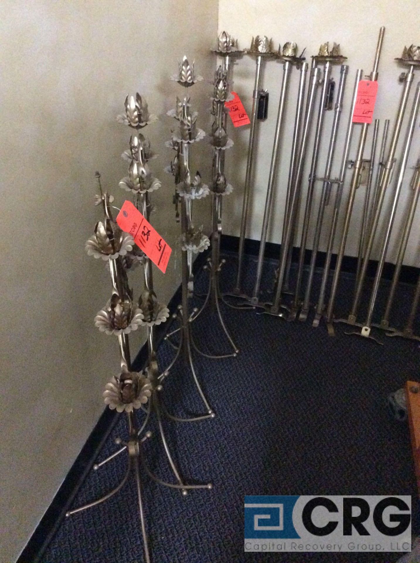 Lot of assorted brass candelabras, PEWS - Image 3 of 6