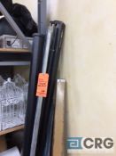 Lot of assorted projector screens, (2) 70 in. x 70 in.