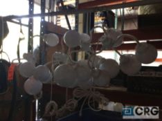 Lot of (6) globe light chandeliers