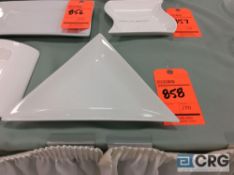 Lot of (170) white triangular plates 12 in.