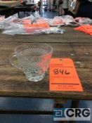 Lot of (260) glass punch cups with (18) racks, add'l $5 fee per rack