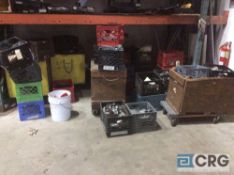 Lot of asst staging parts including lifting height bars, spacers, supports, feet, connectors, etc