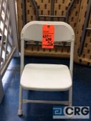 Lot of (10) assorted kids metal/plastic white folding chairs