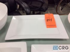 Lot of (85) white rectangular platters 9 1/2 in. X 15 1/2 in.