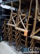 Lot of (40) rustic (X) cross back chairs