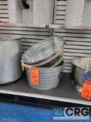 Lot of (3) assorted galvanized ice bucket/tubs